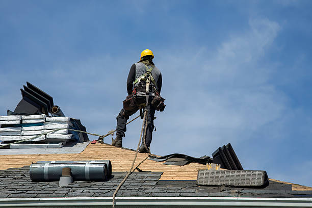 Professional Gutter Installation technician working in Wittman, MD